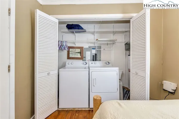 a room with storage and utility
