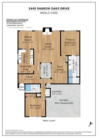 $1,550,000 | 2445 Sharon Oaks Drive, Menlo Park, CA 94025