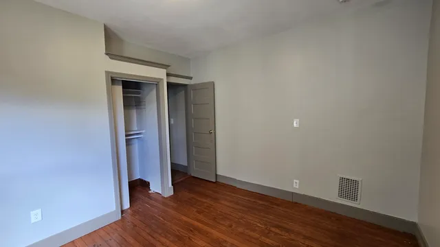 wooden floor and windows in a room