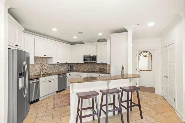 a bed room with a bed and furniture