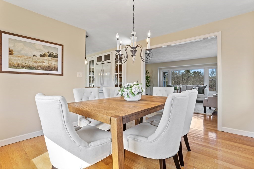 62 Westcott Road Harvard, MA 01451 - Photo 7 of 42 a view of a dining room with furniture wooden floor and chandelier