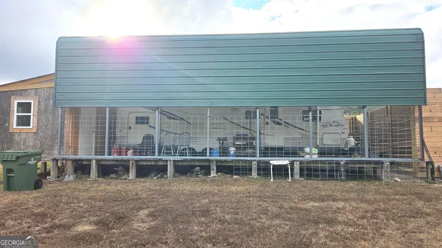 a view of lake from a house