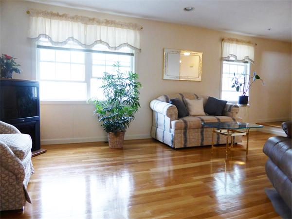 985 Trapelo Road, Unit 4 Waltham, MA 02452 - Photo 2 of 10 a living room with furniture and a potted plant