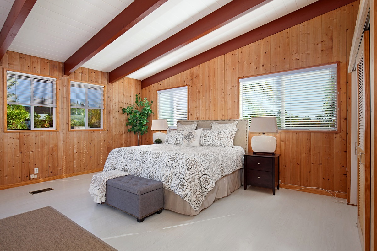 737 Nardo Road Encinitas, CA 92024 - Photo 11 of 24 Large master bedroom with vaulted wood beam ceilings