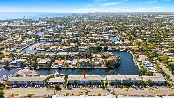 an aerial view of a city