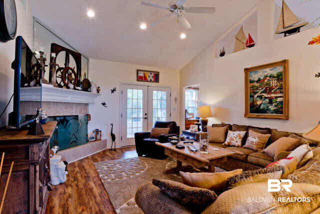 31275 River Road Orange Beach, AL 36561 - Photo 10 of 32 Propane Gas Fireplace Vaulted Ceiling