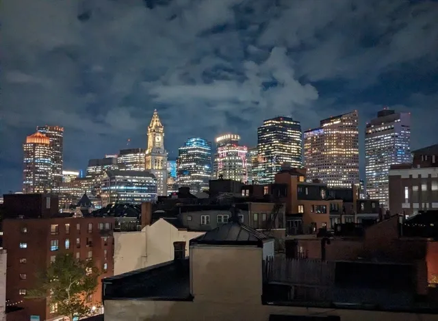 a front view of a multi story building