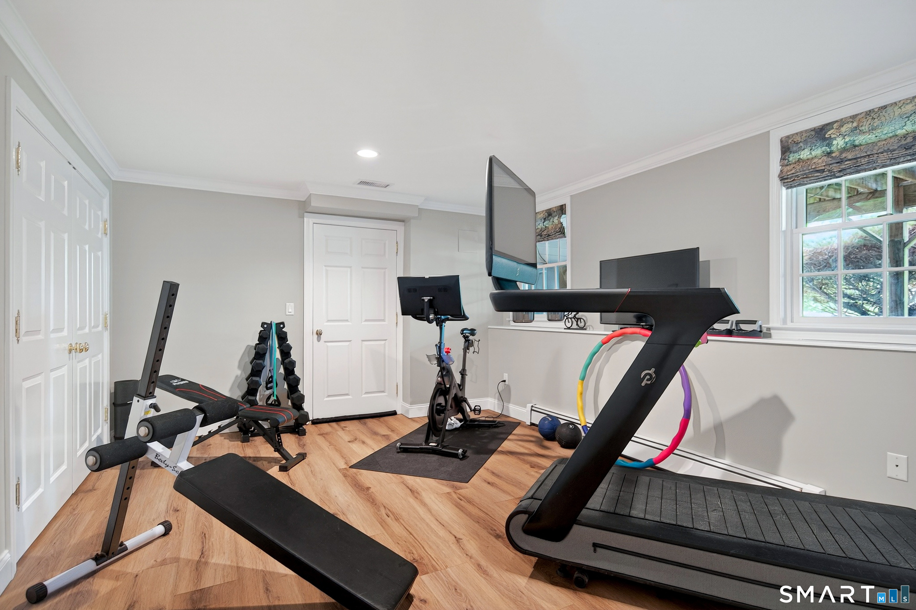16 Farm Meadow Road Newtown, CT 06470 - Photo 26 of 40 Private home gym with space for cardio, strength training, and wellness routines from the comfort of home.