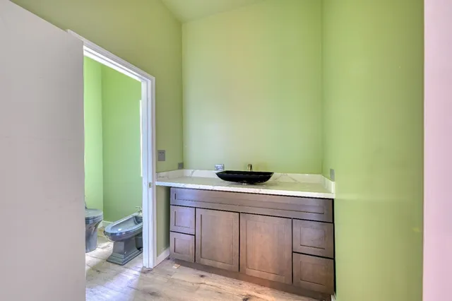 a view of a lake with a mountain in the background