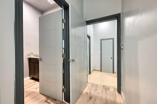 a view of a lake with a mountain in the background