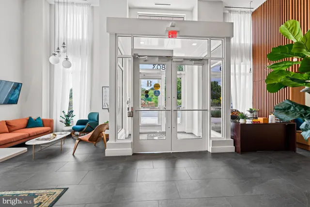 a view of a patio on the roof deck