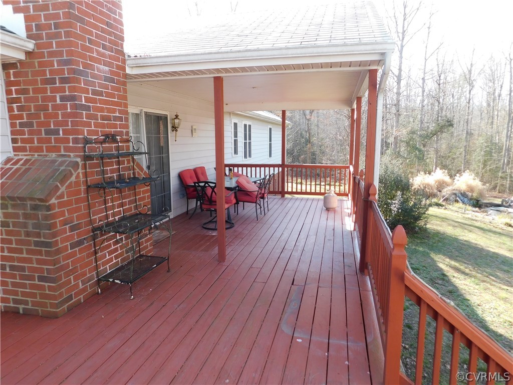 163 Deep Creek Ridge Road Mineral, VA 23117 - Photo 6 of 47 Covered portion of the deck off dining room