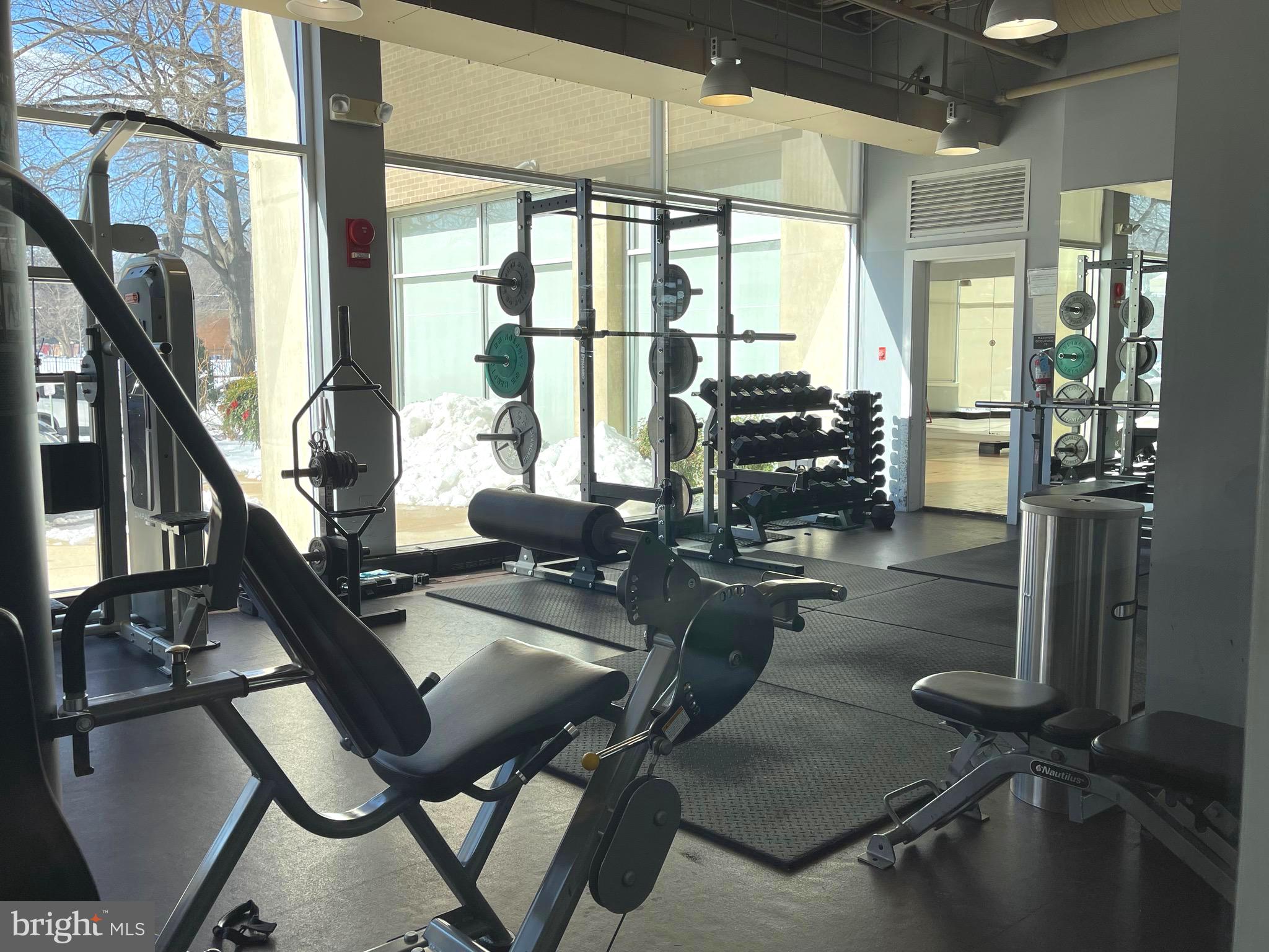 800 4th Street Southwest, Unit N103 Washington, DC 20024 - Photo 32 of 56 a room with gym equipment