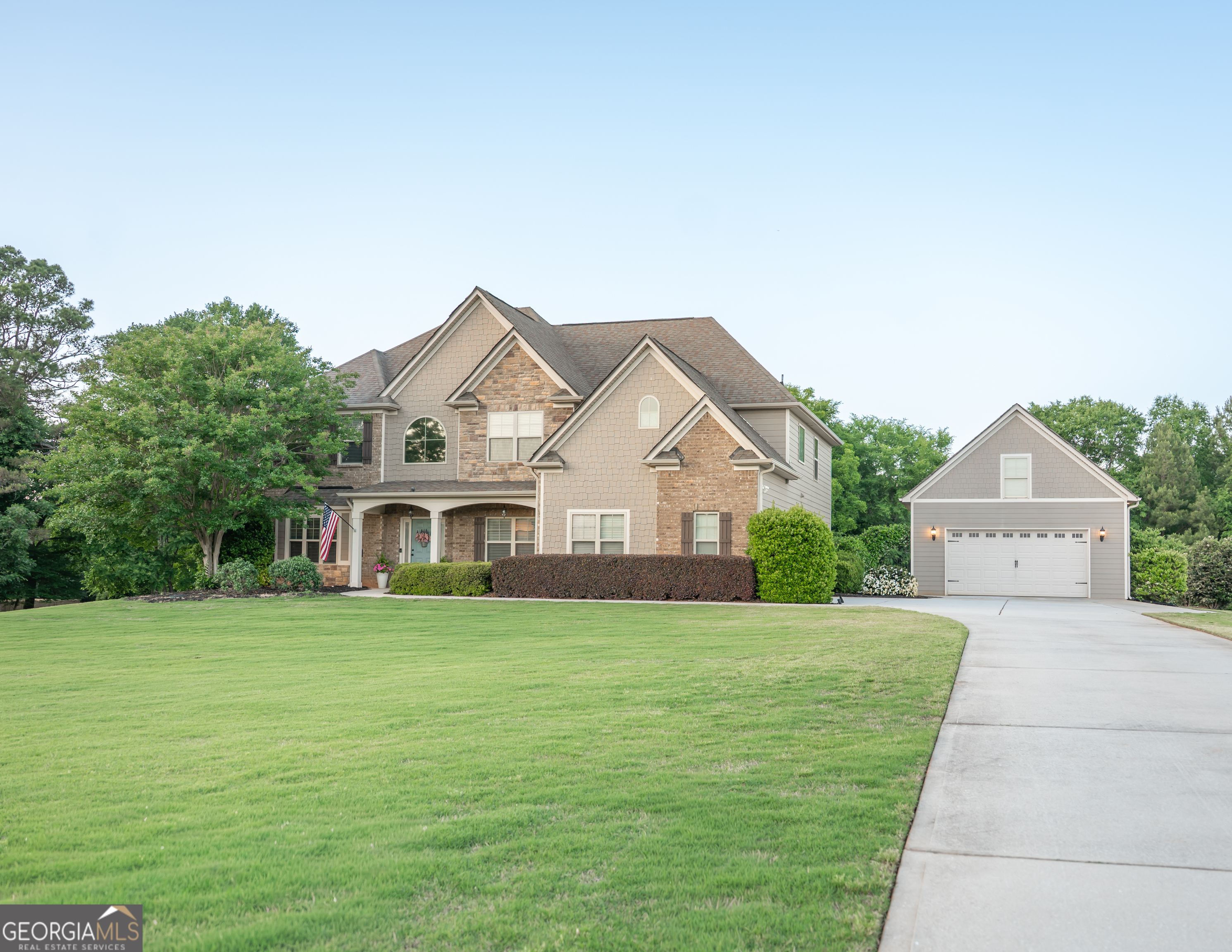 415 EAS Way Fayetteville, GA 30215 - Photo 66 of 70 a view of a house with a big yard and large trees