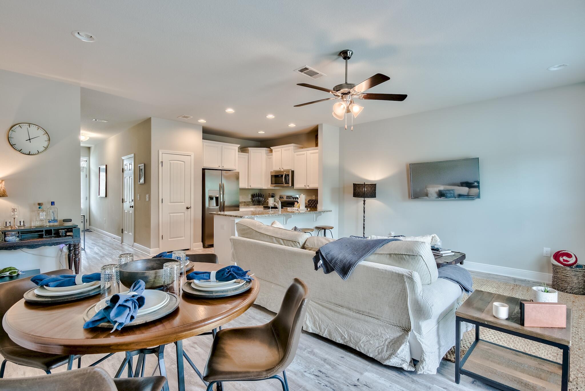 89 Crossing Lane, Unit C Santa Rosa Beach, FL 32459 - Photo 9 of 27 a view of a dining room with furniture and a kitchen