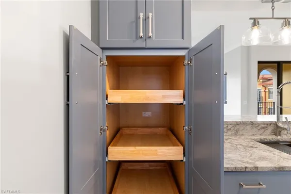 a view of a hallway with entryway