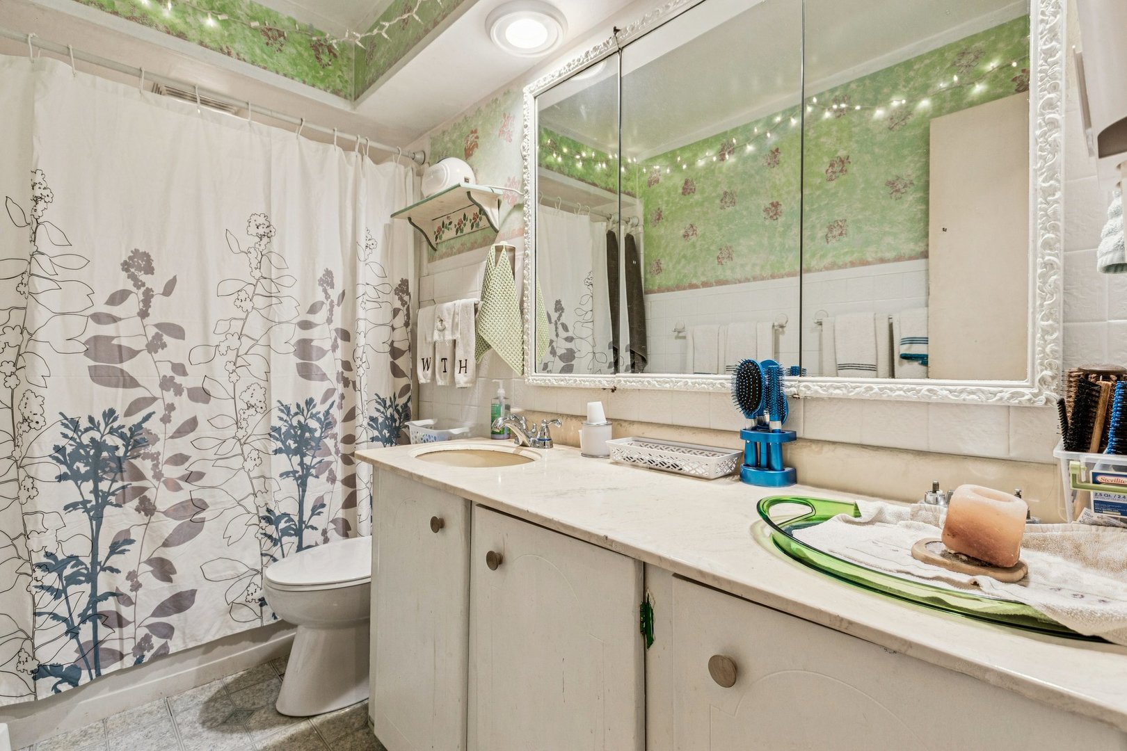 820 South Pine Street Streamwood, IL 60107 - Photo 13 of 23 a bathroom with a sink a toilet and shower
