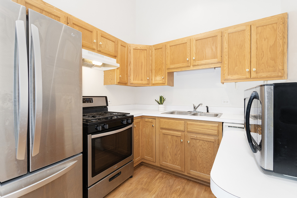 126 Twilight Lane New Lenox, IL 60451 - Photo 6 of 15 a kitchen with stainless steel appliances granite countertop a stove a sink and a refrigerator