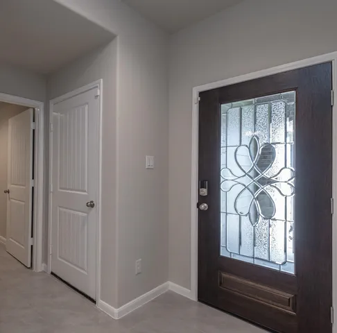 a view of front door with a door