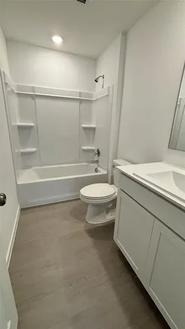 an empty room with a workbench