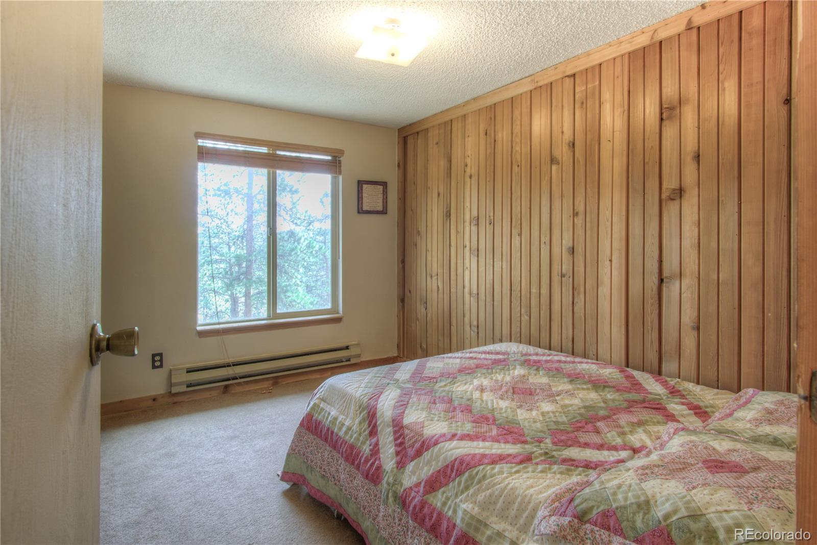 253 Raven Drive Bailey, CO 80421 - Photo 14 of 40 a bedroom with a bed and a window