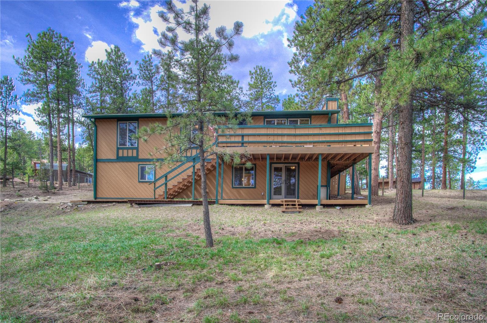 253 Raven Drive Bailey, CO 80421 - Photo 2 of 40 a view of a house with backyard and a tree