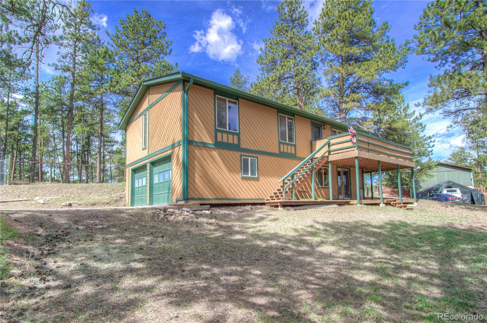 253 Raven Drive Bailey, CO 80421 - Photo 32 of 40 a house with trees in the background