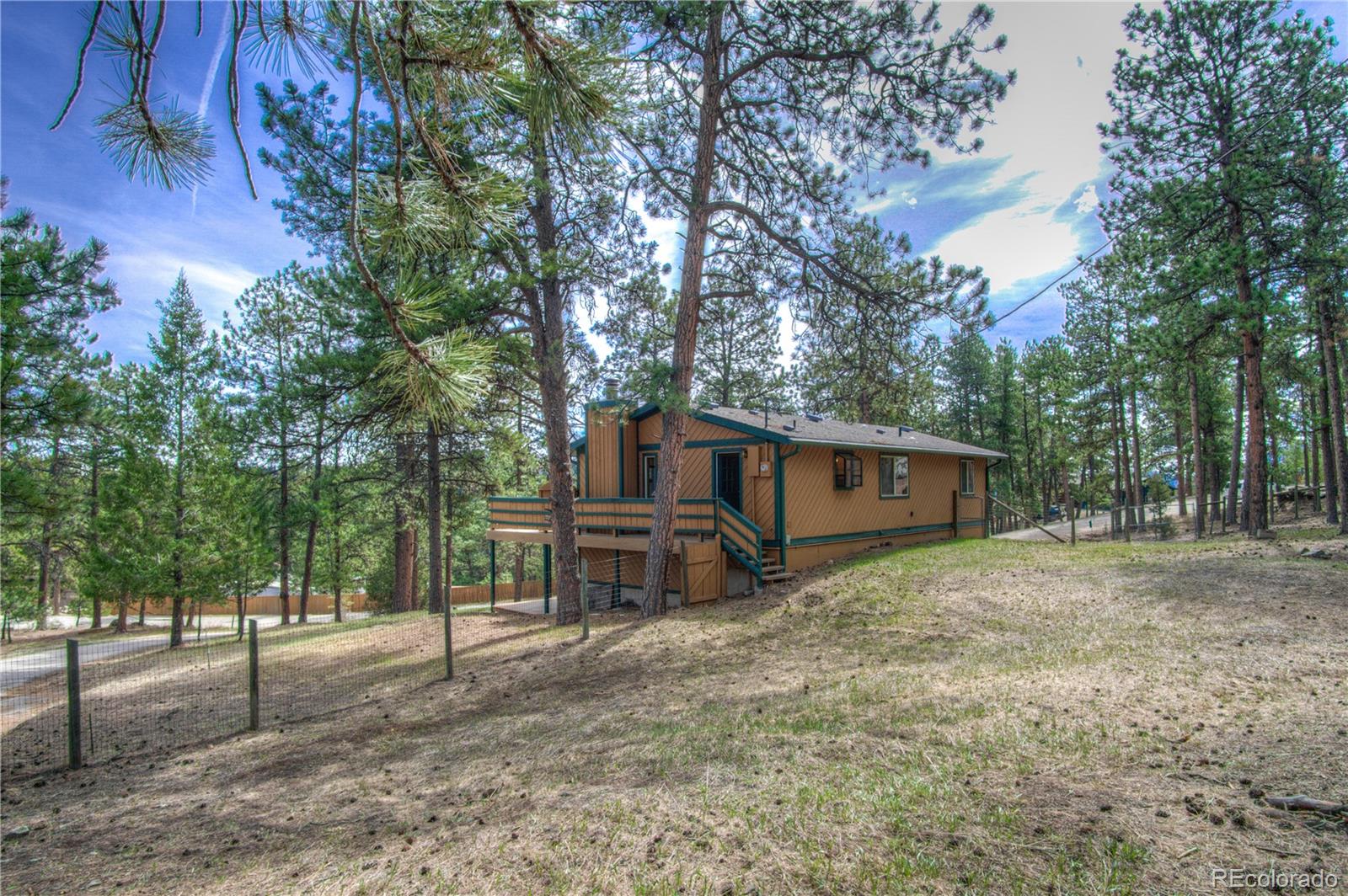 253 Raven Drive Bailey, CO 80421 - Photo 34 of 40 a backyard of a house