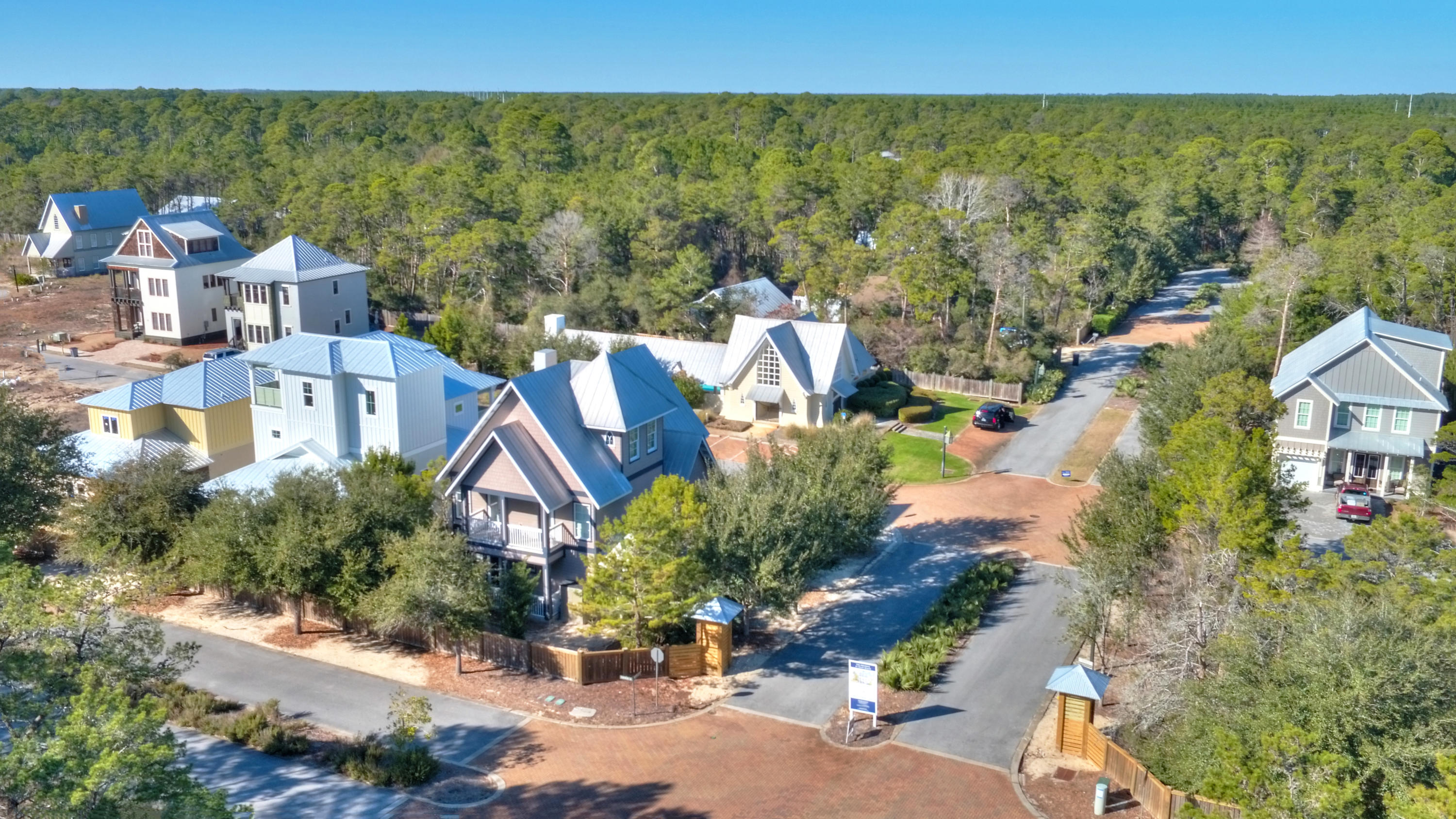 32 West Willow Mist Rd Inlet Beach Inlet Beach, FL 32461 - Photo 55 of 55 an aerial view of a house with a yard