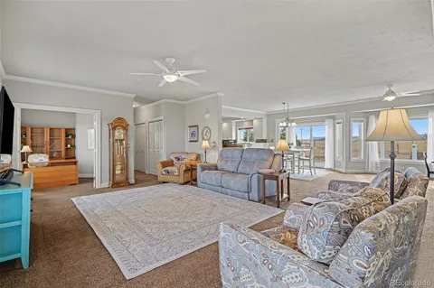 a living room with furniture and a couch