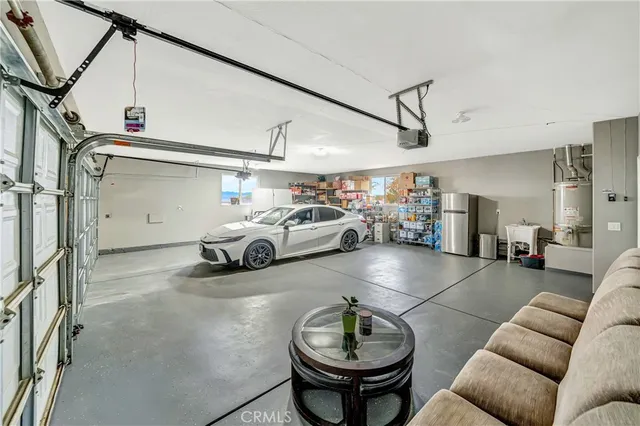 a view of a terrace with a garden