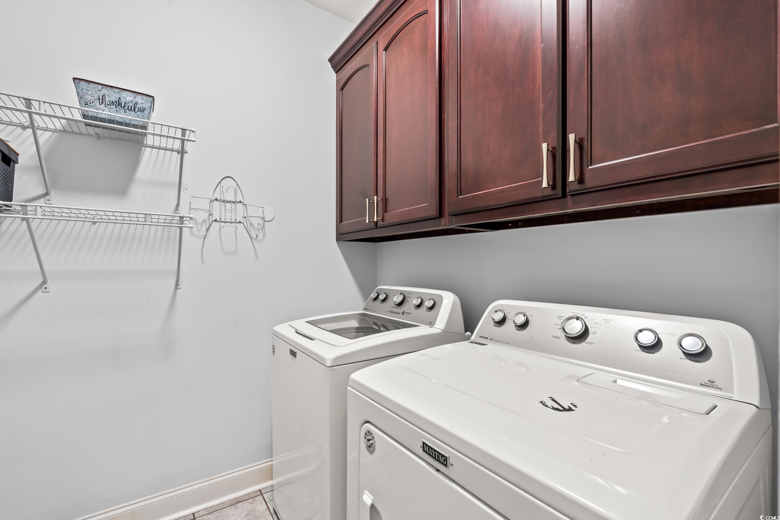 1051 Academy Drive Conway, SC 29526 - Photo 15 of 37 Washroom with washer and clothes dryer, cabinet space, and baseboards