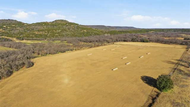 a view of an outdoor space and mountains