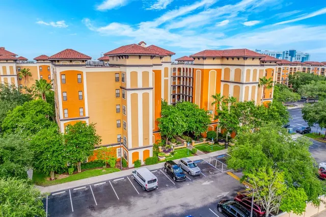 an aerial view of a city