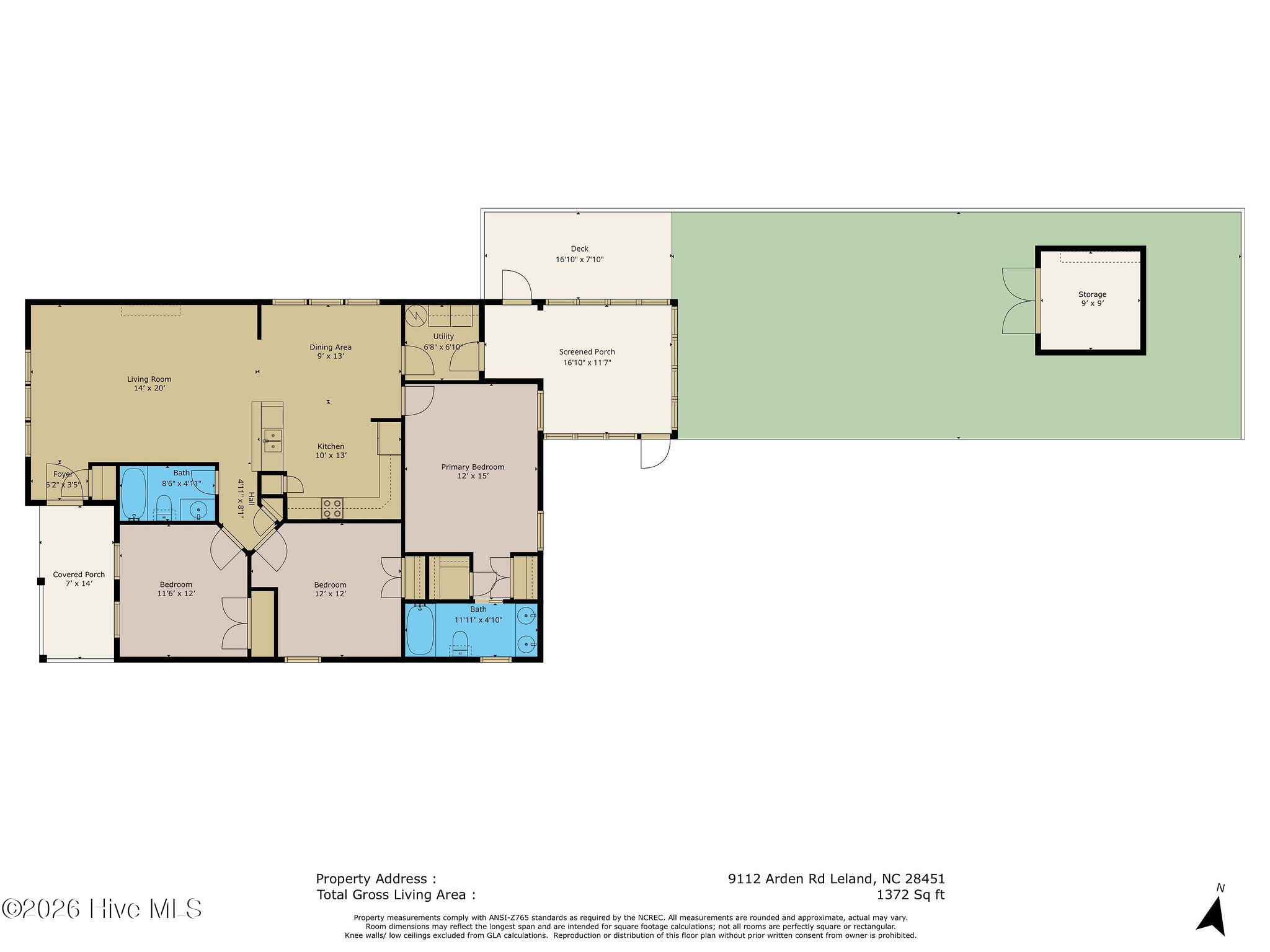 9112 Arden Road Northeast Leland, NC 28451 - Photo 31 of 31 9112ArdenRdFloorPlan