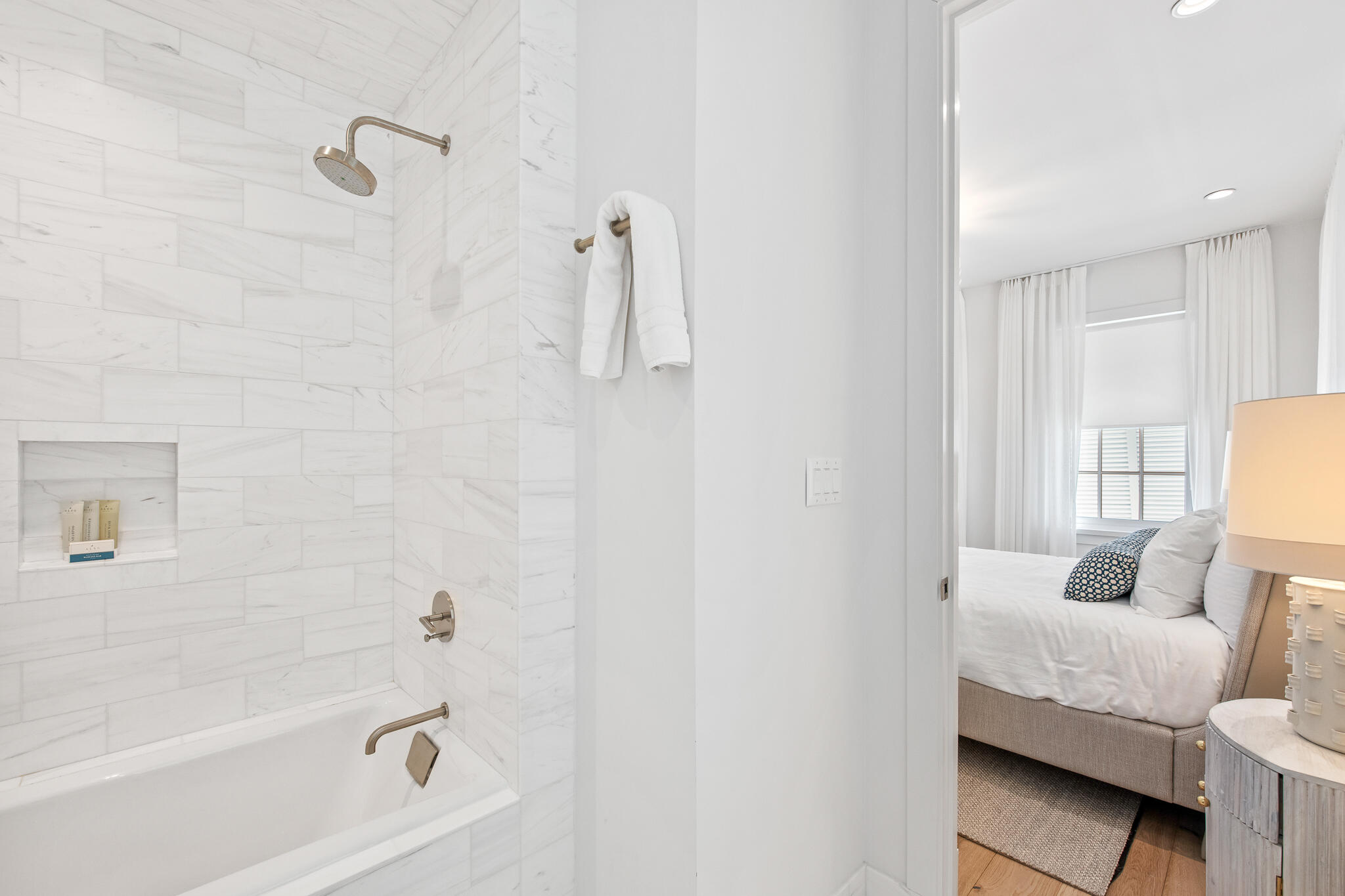 22 Sea Garden Street, Unit Z18 Inlet Beach, FL 32461 - Photo 21 of 44 a bathroom with a bathtub and a shower