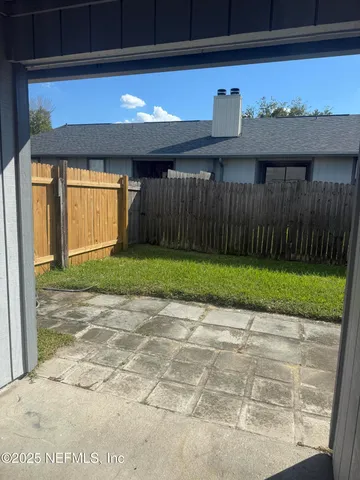 a view of a door of the house