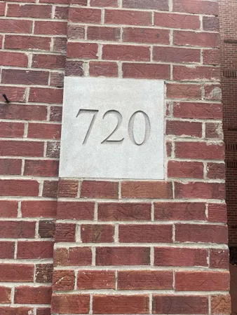 a brick building with a outdoor space