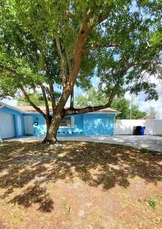 a backyard of a house