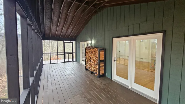 a view of entryway with wooden floor