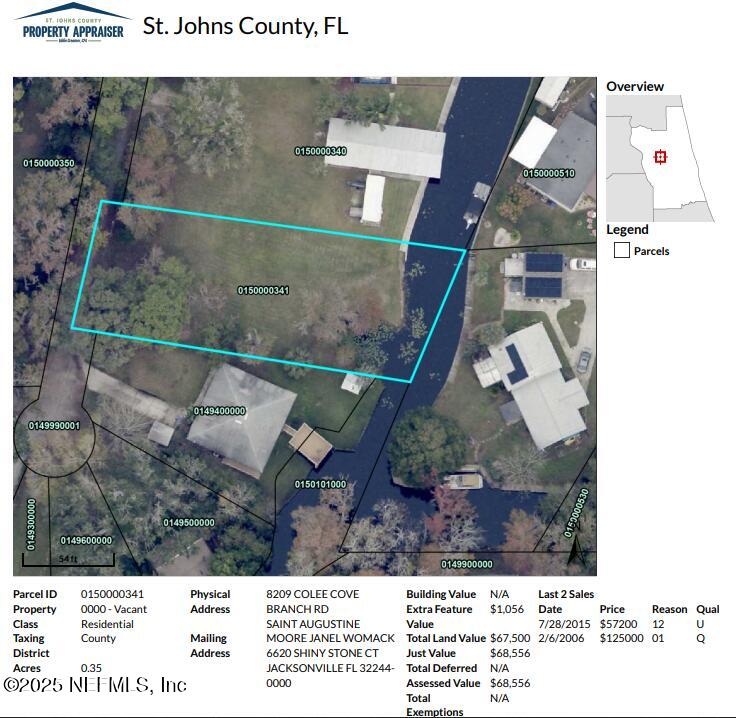 8209 Colee Cove Branch Road St. Augustine, FL 32092 - Photo 19 of 19 Sat Map PNG