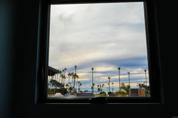 a view of a city from a balcony