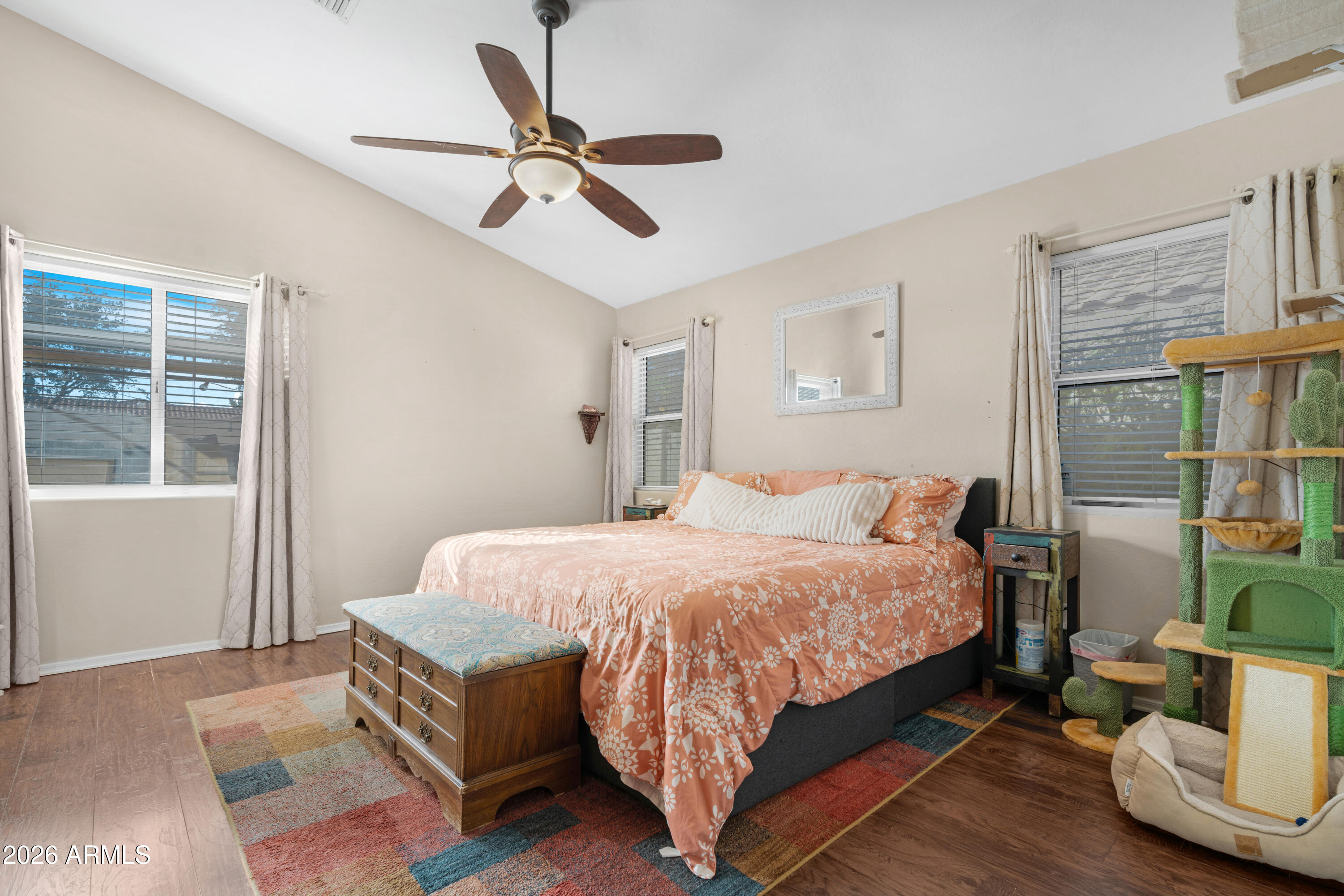 1513 West Shellfish Drive Gilbert, AZ 85233 - Photo 20 of 35 a bedroom with a bed a window and a potted plant
