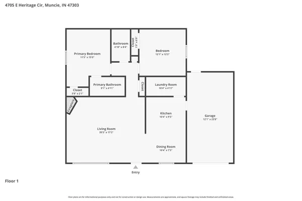 $127,500 | 4705 East Heritage Circle, Muncie, IN 47303