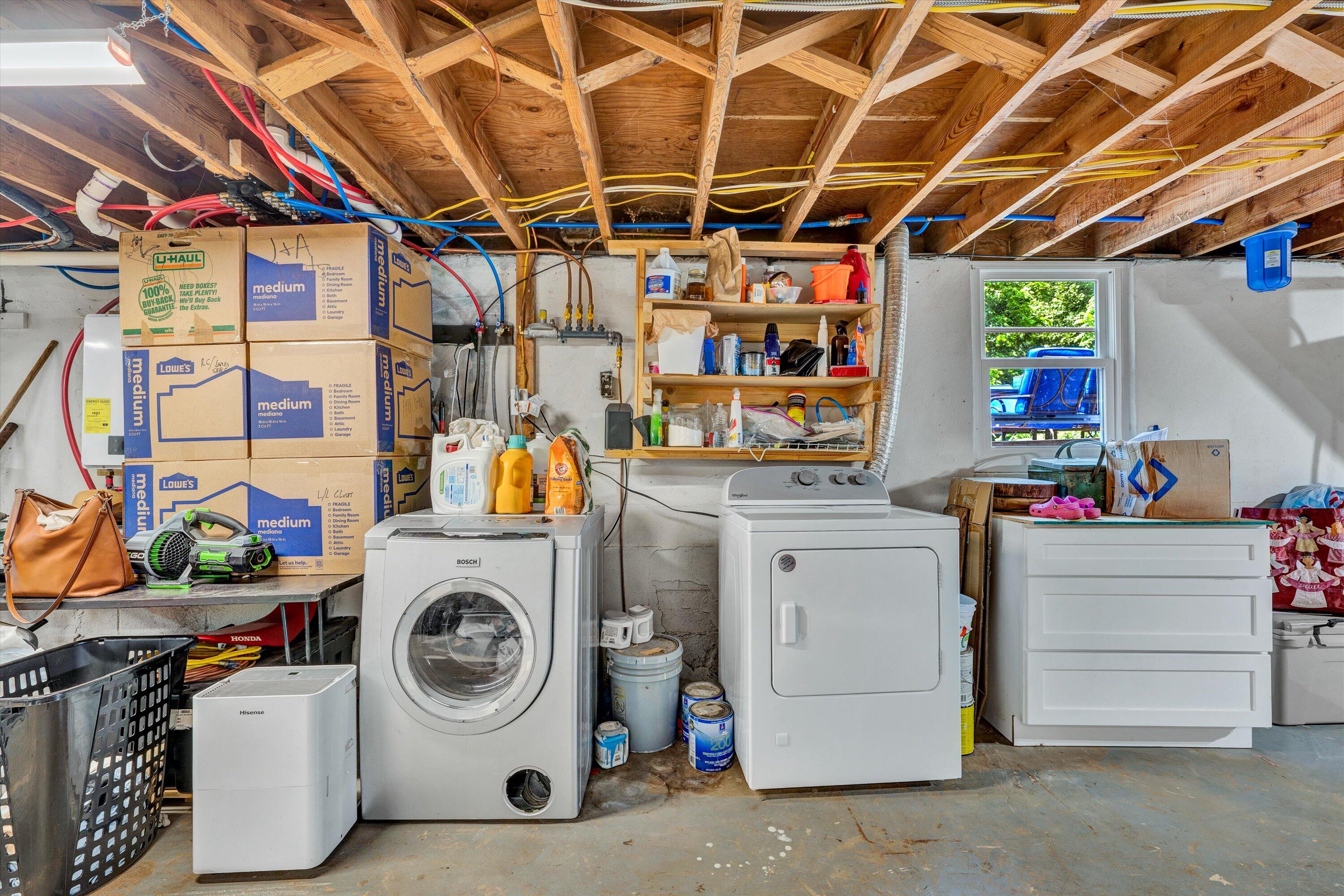 1200 Rock Spring Road Goodview, VA 24095 - Photo 20 of 31 a utility room with dryer and washer