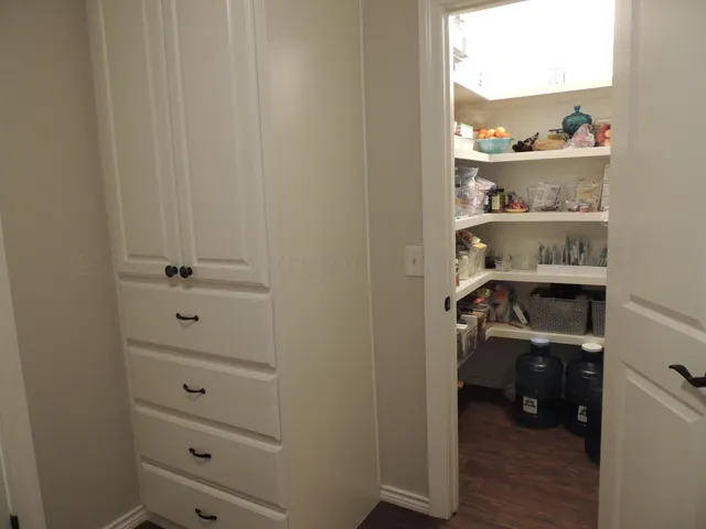 a view of closet area