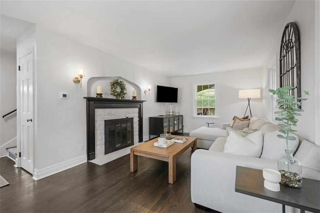 106 Sycamore Drive Pittsburgh, PA 15237 - Photo 7 of 41 a living room with furniture and a fireplace