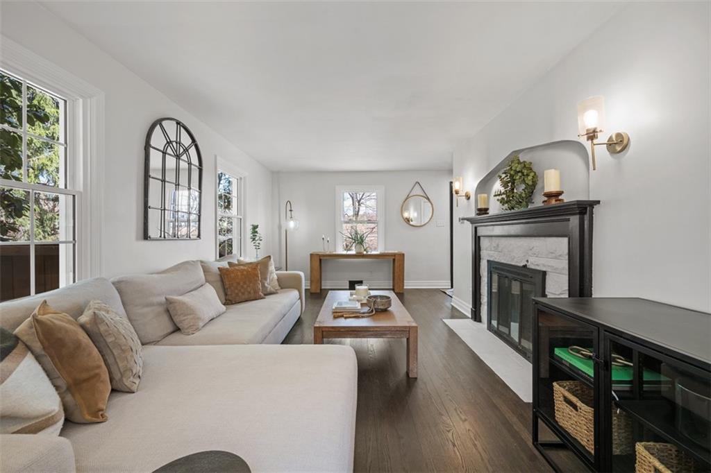 106 Sycamore Drive Pittsburgh, PA 15237 - Photo 8 of 41 a living room with furniture a fireplace and a window