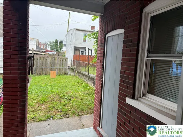 a view of a door of the house