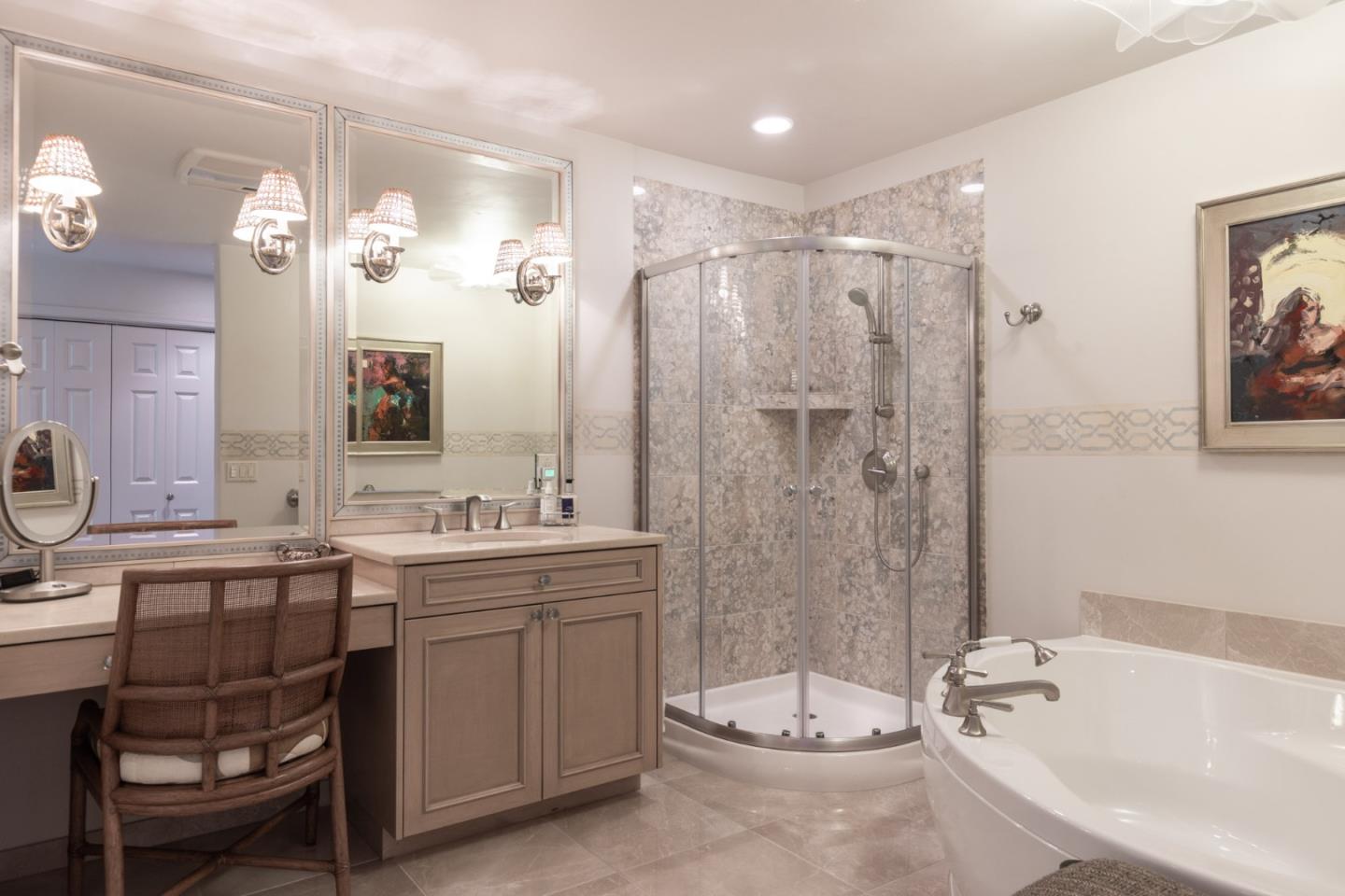 38 Shepherds Knoll Road Monterey, CA 93940 - Photo 15 of 22 a bathroom with a double vanity sink mirror and toilet